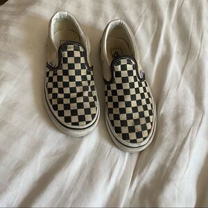 Kids Black and White Checkered Vans